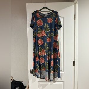 LuLaRoe Blue Floral Maxi Dress